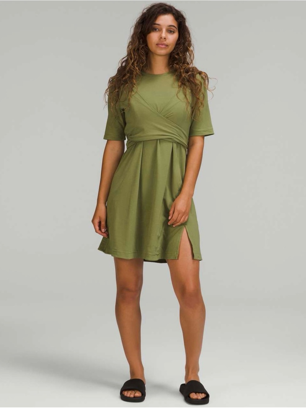 lululemon Cotton Wrap Front T-Shirt Dress